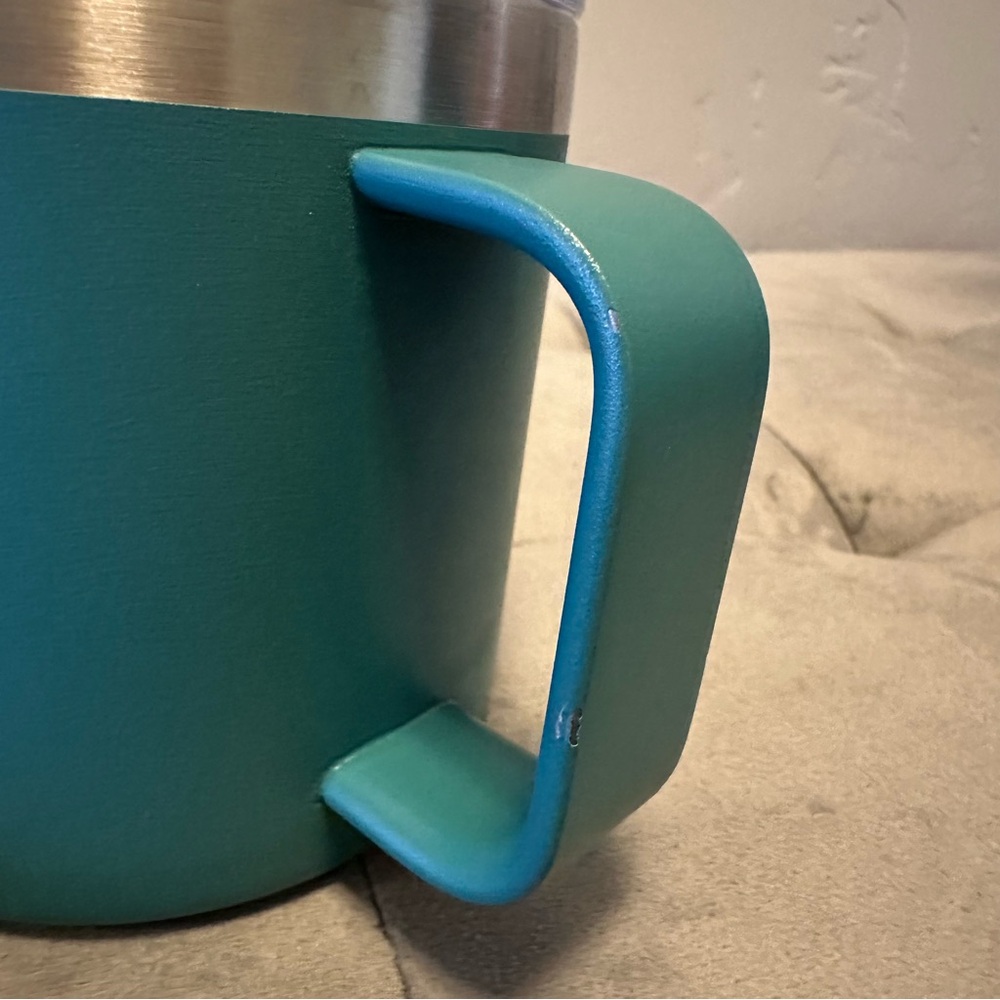 YETI Rambler 14oz Stackable Mug with Clear Lid -River Green - Picture 6 of 9